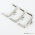 4 x 2 inch - kisslock ball clasp - silver metal purse frame