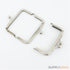 4 x 2 inch - kisslock ball clasp - silver metal purse frame