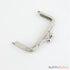 4 x 2 inch - kisslock ball clasp - silver metal purse frame