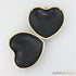 6 1/2 inch - Heart Shaped Gold Clamshell Clutch Frame with Covers
