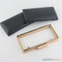 6.5 x 3 1/4 inch - gold rectangle clamshell clutch frame with covers