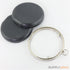 6 inch - silver circle clamshell clutch frame with covers