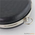 6 inch - silver circle clamshell clutch frame with covers