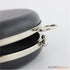 6 inch - silver circle clamshell clutch frame with covers