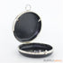 6 inch - silver circle clamshell clutch frame with covers
