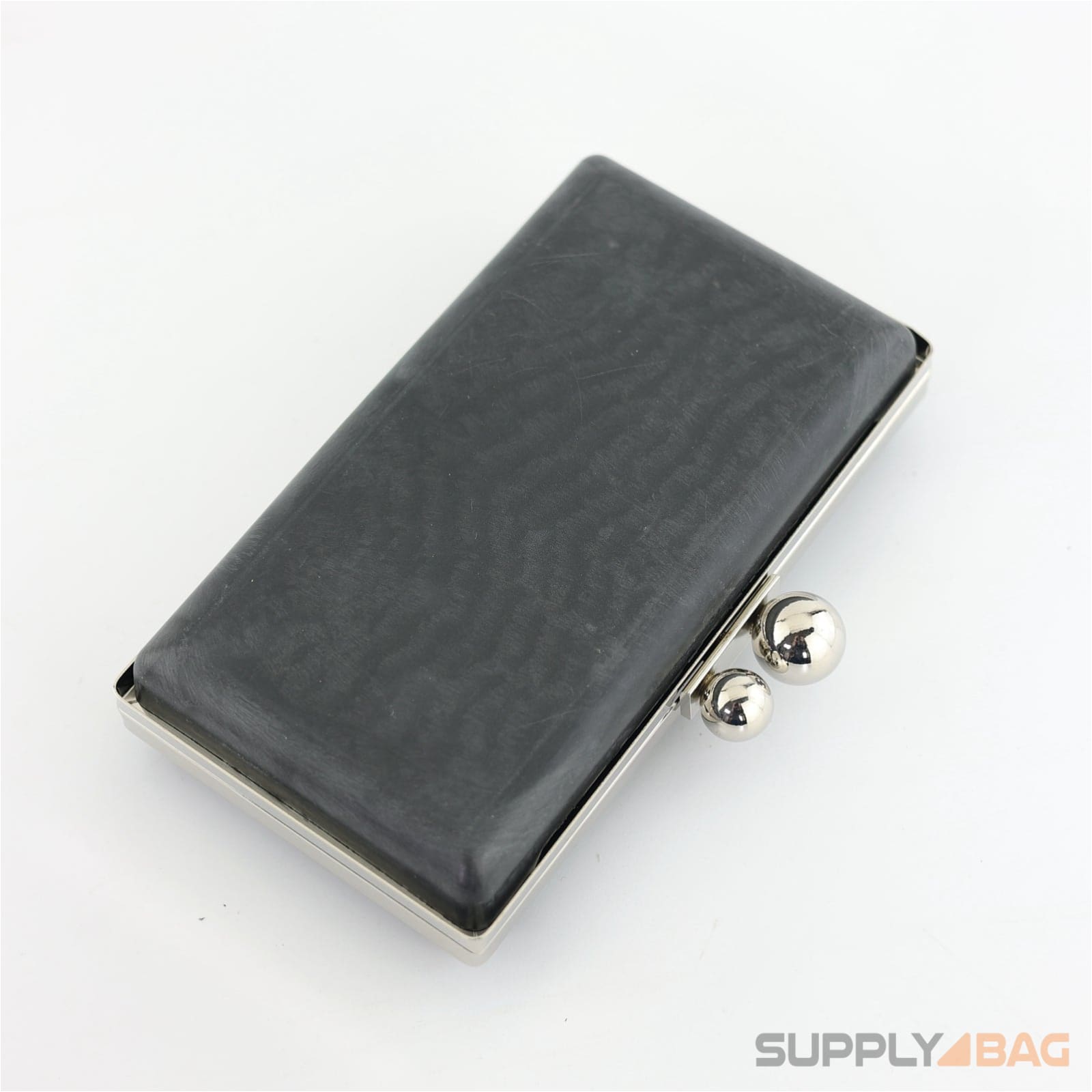 7 3/8 x 4 1/8 inch - ball closures - silver rectangle clamshell