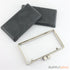 7 3/8 x 4 1/8 inch - square closures - silver rectangle clamshell
