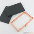 7 7/8 x 4 3/4 inch - rose gold clamshell clutch frame with covers