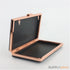 7 7/8 x 4 3/4 inch - rose gold clamshell clutch frame with covers