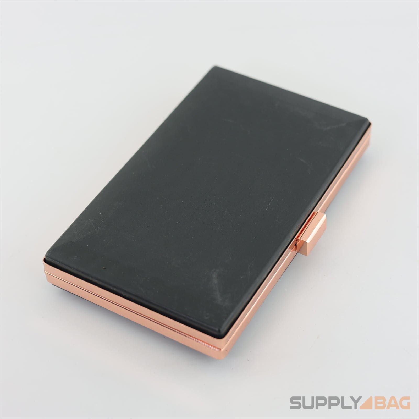 7 7/8 x 4 3/4 inch - rose gold clamshell clutch frame with covers