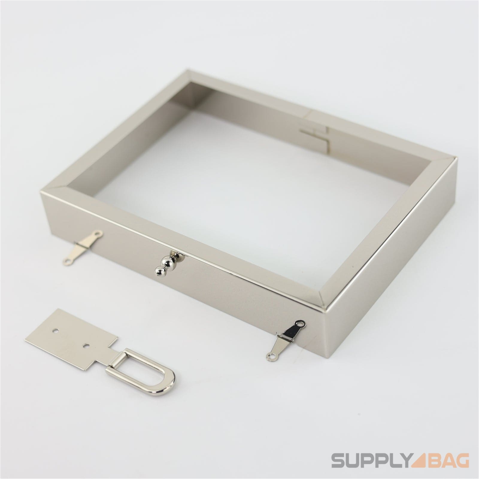 7 x 5 inch - silver hollow metal clutch frame with lock for book diy