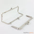 8 3/4 x 2 inch - large silver clutch frame with chain loops atop