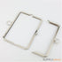 8 x 3 inch - o ring clasp - silver metal purse frame