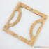 10 x 4 5/8 inch - wooden handbag frame with chain loops