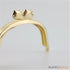 4 x 2 inch - cat clasp - gold arched shape purse frame