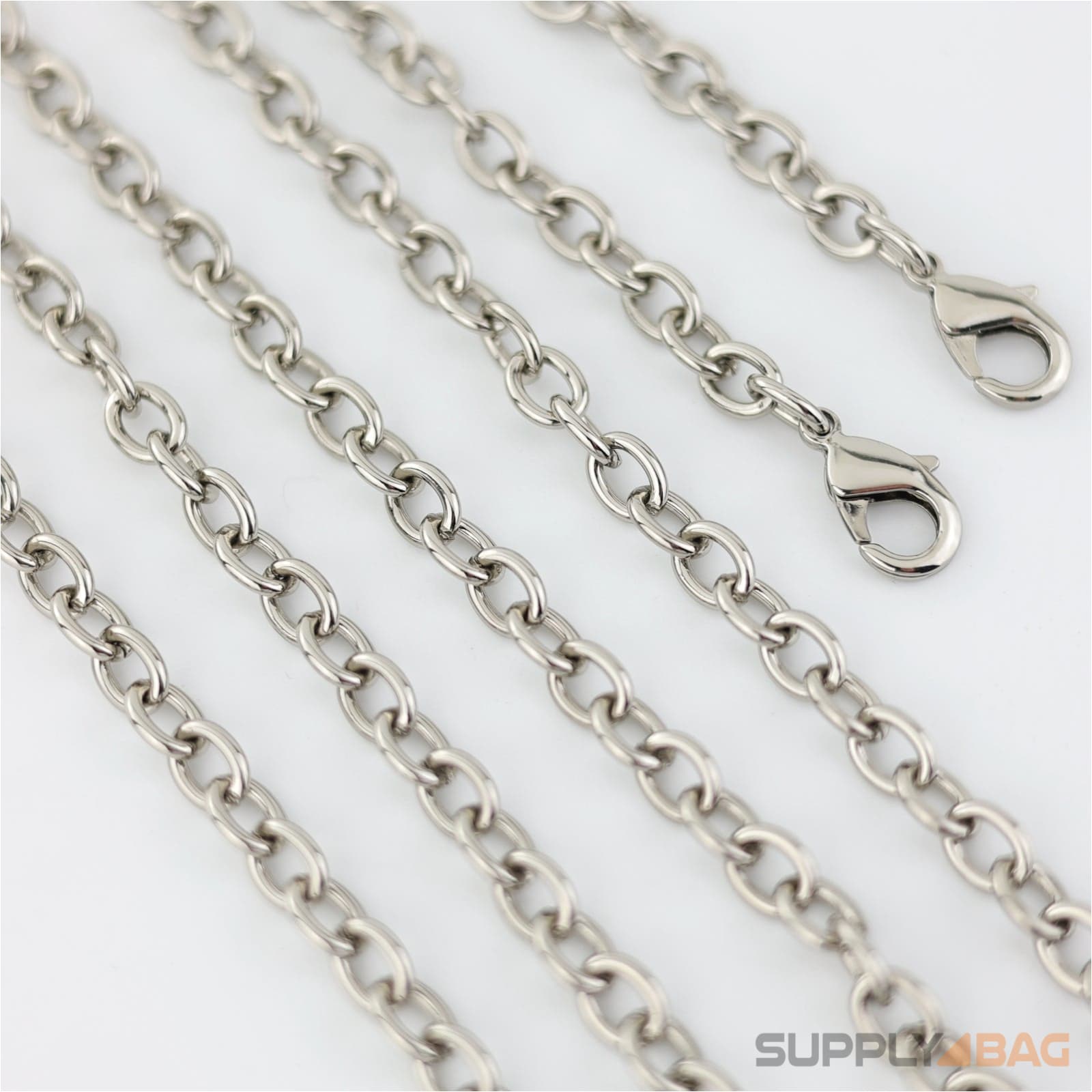 48 inch - silver small purse chain