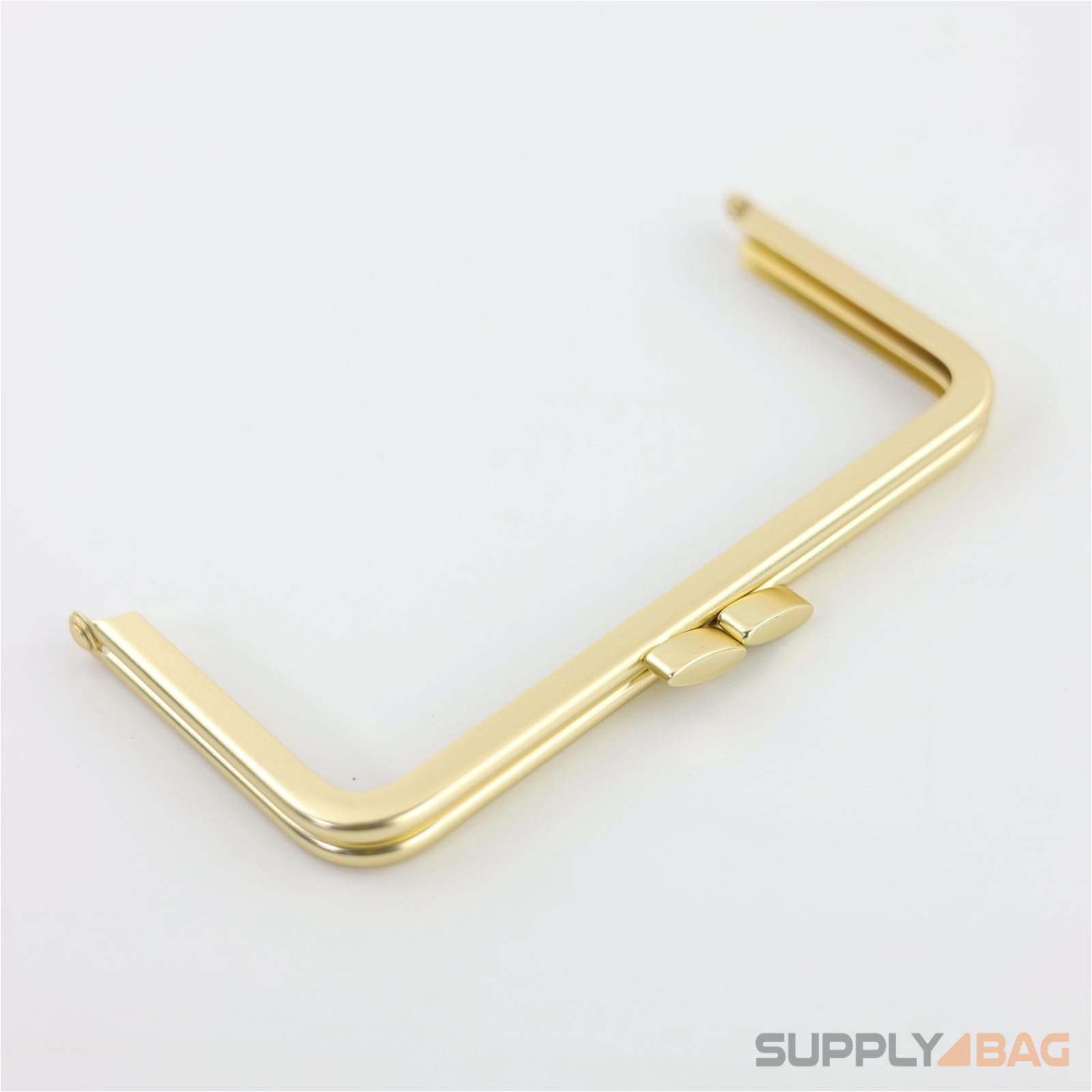 5 3/8 x 2 3/4 inch - matte gold metal purse frame