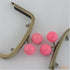 5 x 3 inch - pink ball clasp - antique brass purse frame with chain