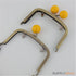 5 x 3 inch - yellow ball clasp - antique brass purse frame with chain