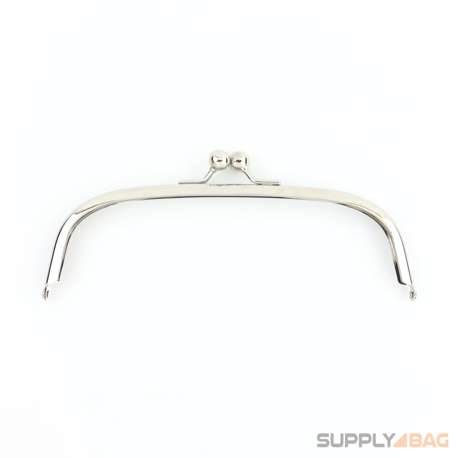 7 1/4 x 2 inch - silver arch shape metal purse frame
