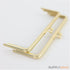 7 3/4 x 2 inch - kisslock clasp - matte gold metal purse frame