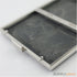 7 7/8 x 4 3/4 inch - silver clamshell clutch frame with covers