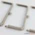 7 x 2 1/2 inch - cake clasp - brushed silver metal purse frame