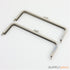 7 x 2 1/2 inch - cake clasp - brushed silver metal purse frame