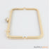 8 x 2 1/2 inch - rhinestone clasp - gold metal purse frame with chain 