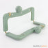 8 x 3 1/4 inch - green acrylic purse frame with chain loops