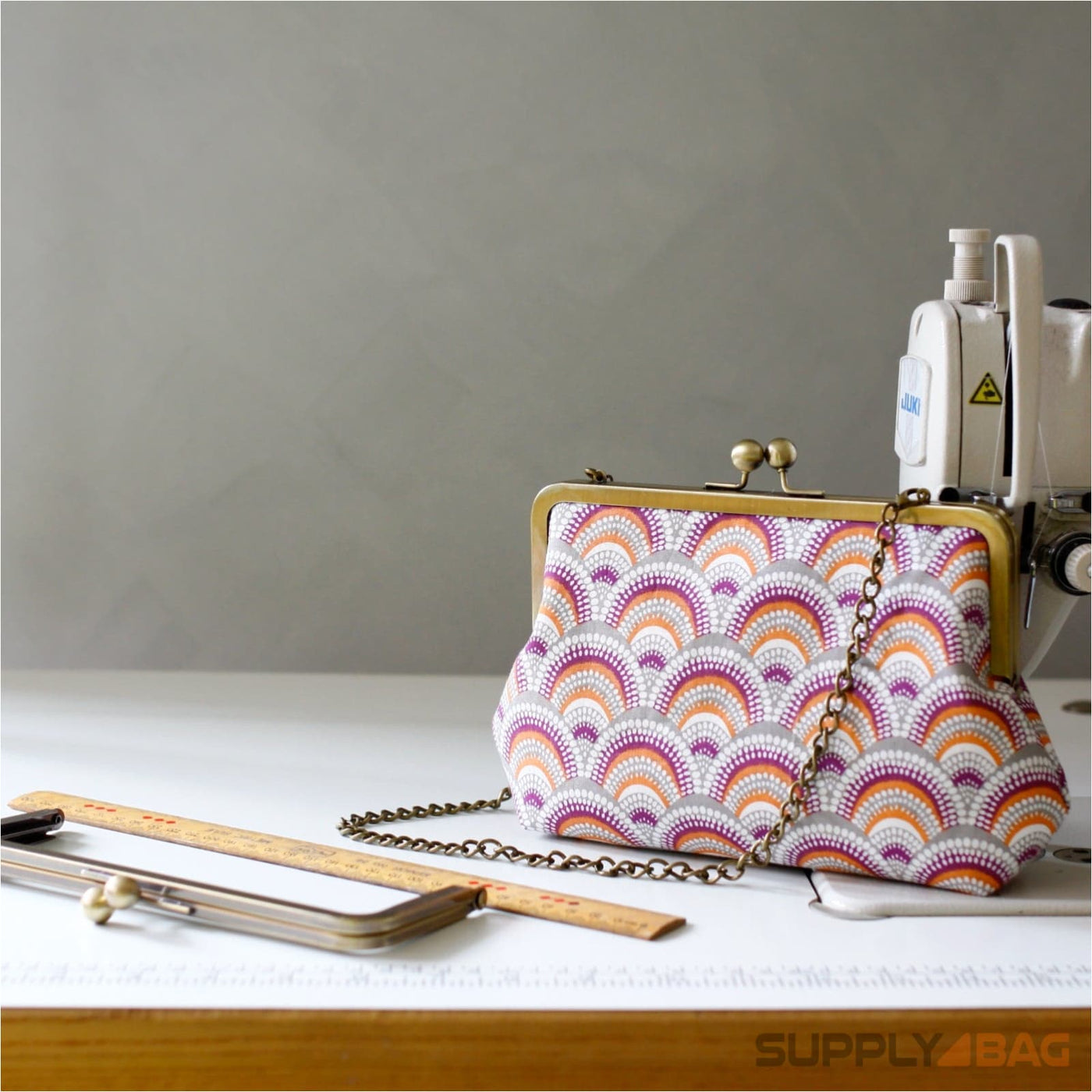 Agnes Kisslock Frame Clutch Making Tutorial & PDF Pattern SUPPLY4BAG