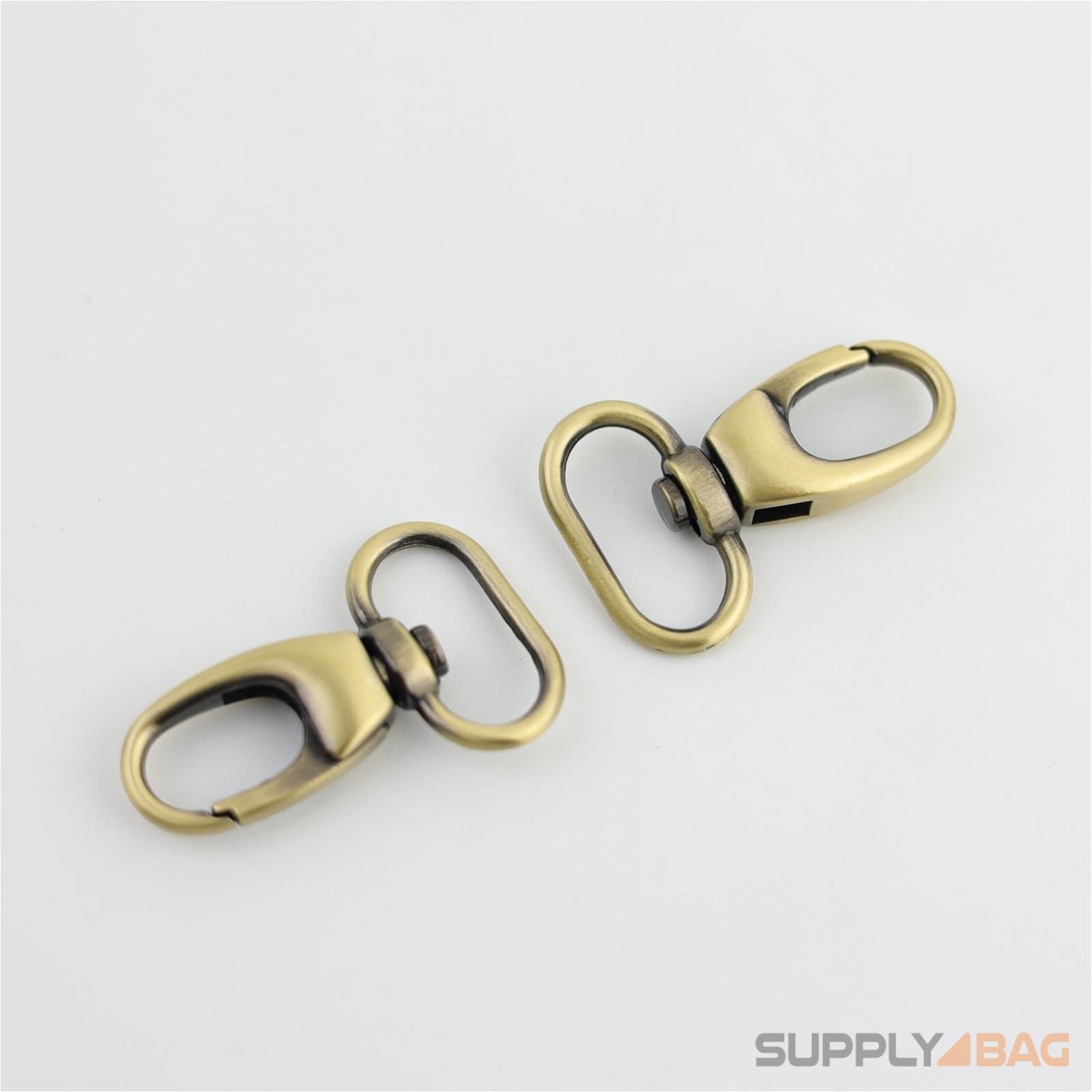 Antique Brass Swivel Snap Hooks 3/4 inch - 2 Pack