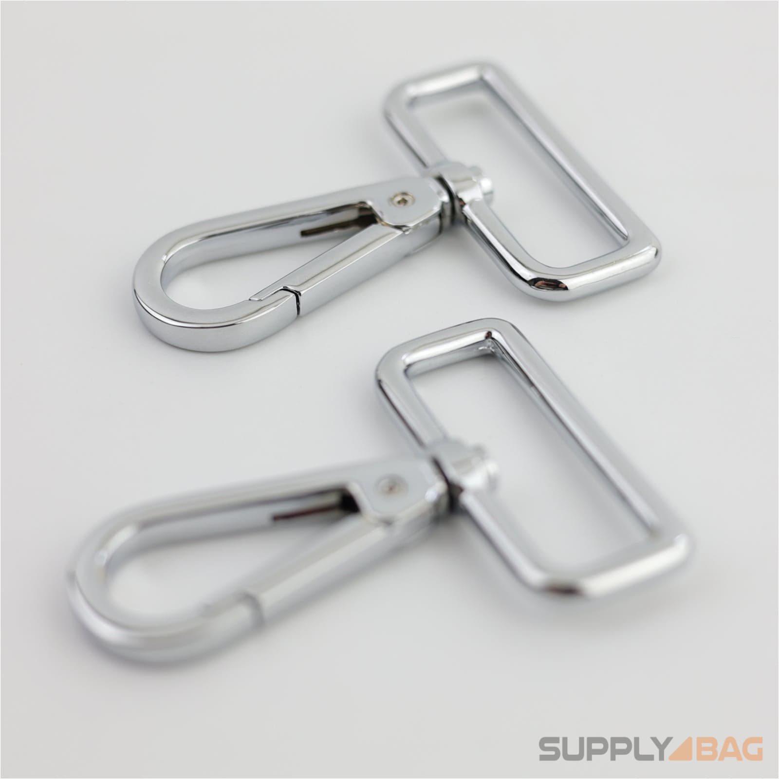 Silver Swivel Hooks 1 1/2 inch - 2 Pack